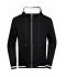 Herren Men's Club Sweat Jacket Black/white 8578