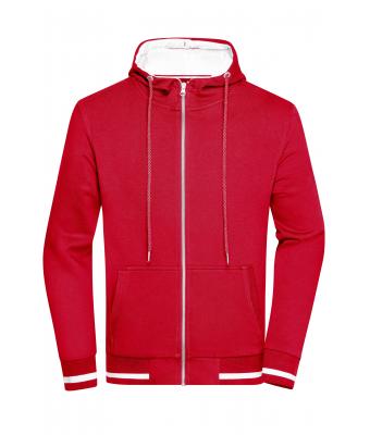 Herren Men's Club Sweat Jacket Red/white 8578