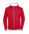 Herren Men's Club Sweat Jacket Red/white 8578