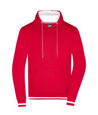 Homme Sweat-shirt tendance homme Rouge/blanc 8580