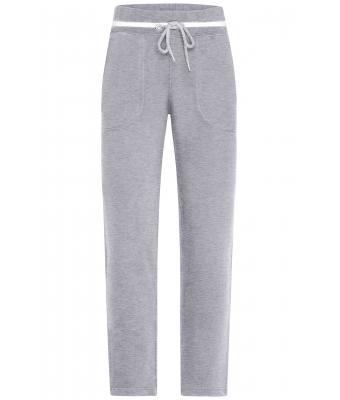 Donna Ladies' Jog-Pants Grey-heather/white 8581