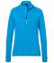 Donna Ladies' Sports  Shirt Halfzip Bright-blue 8598