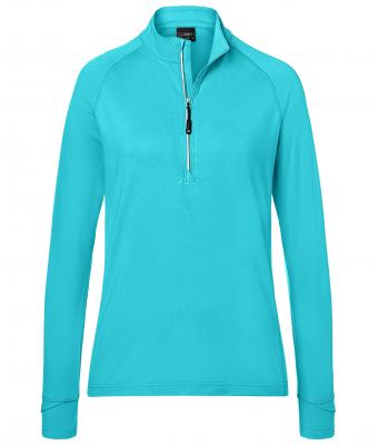Donna Ladies' Sports  Shirt Halfzip Turquoise 8598