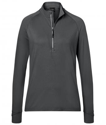 Donna Ladies' Sports  Shirt Halfzip Carbon 8598