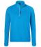Uomo Men's Sports Shirt Halfzip Bright-blue 8599