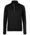 Uomo Men's Sports Shirt Halfzip Black 8599