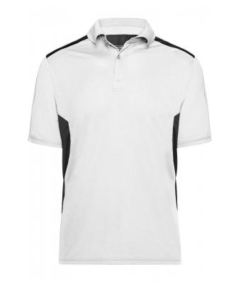 Unisexe Polo - STRONG - Blanc/carbone 8167