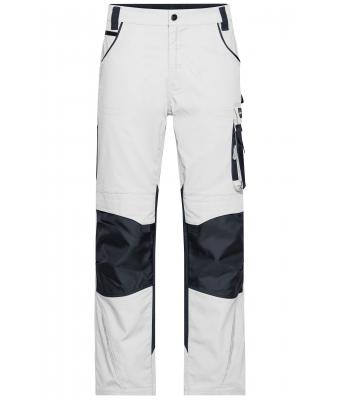 Unisexe Pantalon de travail - STRONG - Blanc/carbone 8290