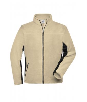 Uomo Men's Workwear Fleece Jacket - STRONG - Stone/black 8314