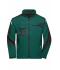 Unisexe Workwear veste softshell - STRONG - Vert-foncé/noir 8308