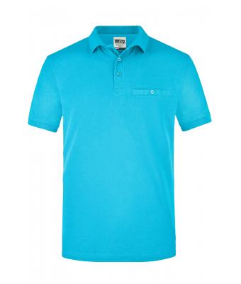 Uomo Men´s Workwear Polo Pocket Turquoise 8402
