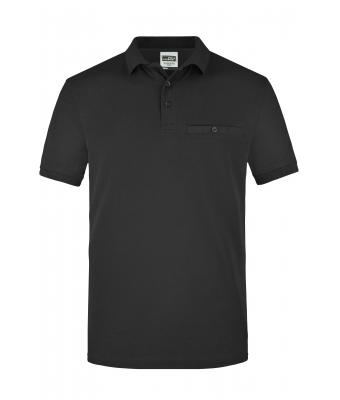 Uomo Men´s Workwear Polo Pocket Black 8402