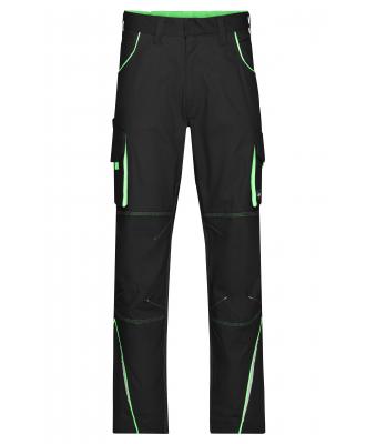 Unisex Workwear Pants - COLOR - Black/lime-green 8524