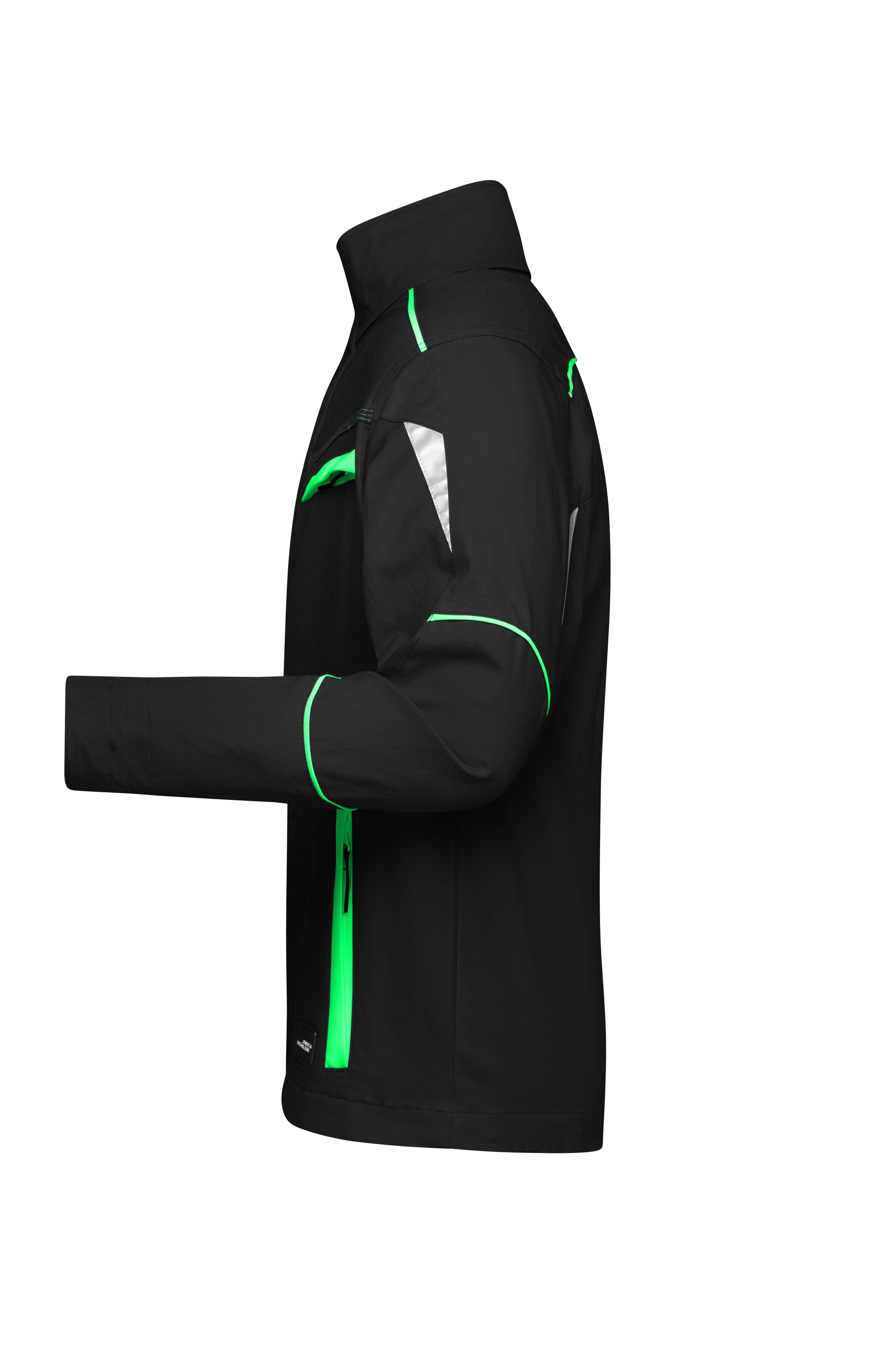 Unisex Workwear Jacket - COLOR - Black/lime-green-Promotextilien.de