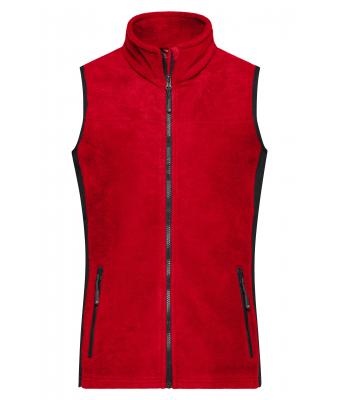 Donna Ladies' Workwear Fleece Vest - STRONG - Red/black 8502