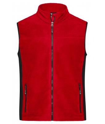 Men Men's Workwear Fleece Vest - STRONG - Red/black 8503