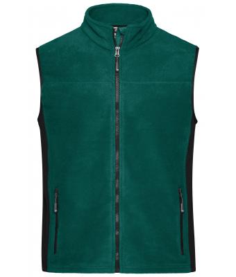Uomo Men's Workwear Fleece Vest - STRONG - Dark-green/black 8503