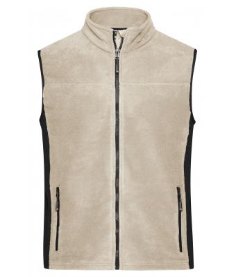 Uomo Men's Workwear Fleece Vest - STRONG - Stone/black 8503