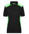 Donna Ladies' Workwear Polo - COLOR - Black/lime-green 8532