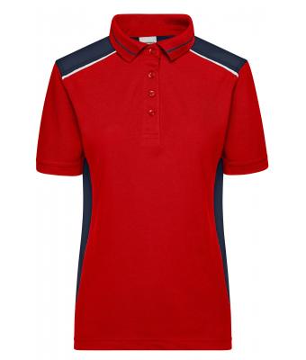 Donna Ladies' Workwear Polo - COLOR - Red/navy 8532