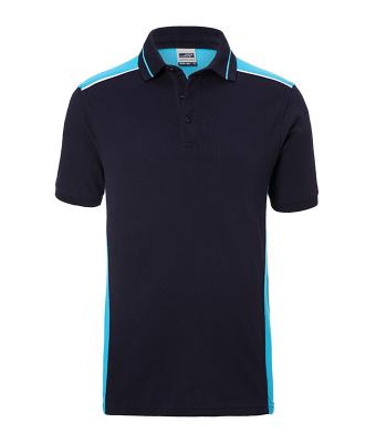Uomo Men's Workwear Polo - COLOR - Navy/turquoise 8533