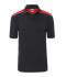 Homme Polo workwear homme - COLOR - Carbone/rouge 8533