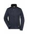 Damen Ladies' Knitted Workwear Fleece Jacket - STRONG - Carbon-melange/black 8536