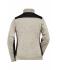 Donna Ladies' Knitted Workwear Fleece Jacket - STRONG - Stone-melange/black 8536