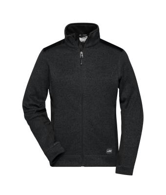 Donna Ladies' Knitted Workwear Fleece Jacket - STRONG - Black/black 8536