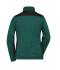 Donna Ladies' Knitted Workwear Fleece Jacket - STRONG - Dark-green-melange/black 8536