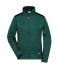 Donna Ladies' Knitted Workwear Fleece Jacket - STRONG - Dark-green-melange/black 8536