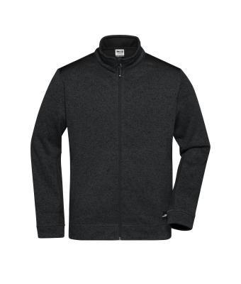 Uomo Men's Knitted Workwear Fleece Jacket - STRONG - Black/black 8537