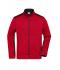 Uomo Men's Knitted Workwear Fleece Jacket - STRONG - Red-melange/black 8537