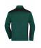 Uomo Men's Knitted Workwear Fleece Jacket - STRONG - Dark-green-melange/black 8537