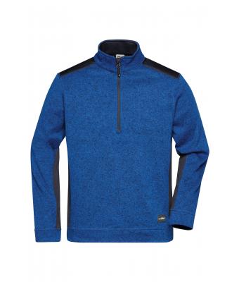 Unisex Men's Knitted Workwear Fleece Half-Zip - STRONG - Royal-melange/navy 8538