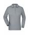 Damen Ladies' Workwear Polo Pocket Longsleeve Grey-heather 8539