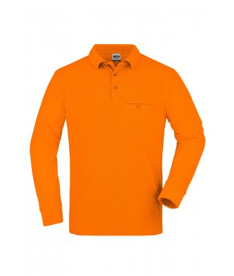 Uomo Men's Workwear Polo Pocket Longsleeve Orange 8540
