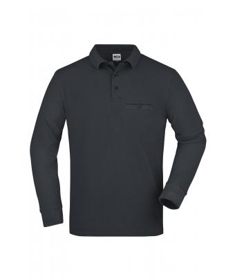 Uomo Men's Workwear Polo Pocket Longsleeve Carbon 8540