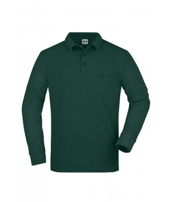 Uomo Men's Workwear Polo Pocket Longsleeve Dark-green 8540