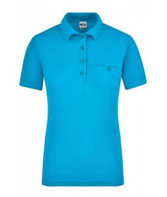 Donna Ladies' Workwear Polo Pocket Turquoise 8541