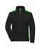 Donna Ladies' Workwear Sweat Jacket - COLOR - Black/lime-green 8543