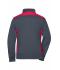 Donna Ladies' Workwear Sweat Jacket - COLOR - Carbon/red 8543
