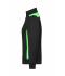 Damen Ladies' Workwear Sweat Jacket - COLOR - Black/lime-green 8543
