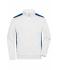 Uomo Men's Workwear Sweat Jacket - COLOR - White/royal 8544