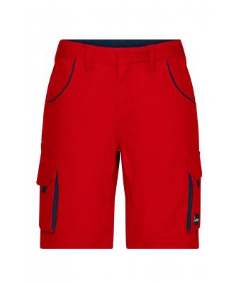 Unisexe Bermuda workwear - COLOR - Rouge/marine 8545