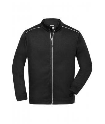 Uomo Men's Knitted Workwear Fleece Jacket - SOLID - Black/black 10222
