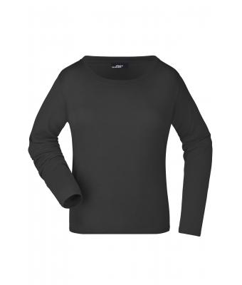 Donna Ladies' Shirt Long-Sleeved Medium Black 7972