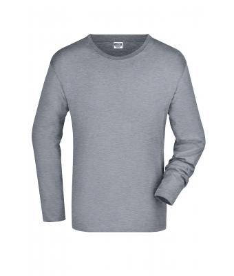 Uomo Men's Long-Sleeved Medium Grey-heather 7558