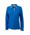 Donna Ladies' Polo Long-Sleeved Cobalt/off-white 8086