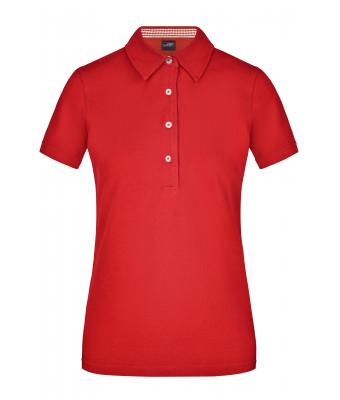 Donna Ladies' Plain Polo Red/red-white 8217